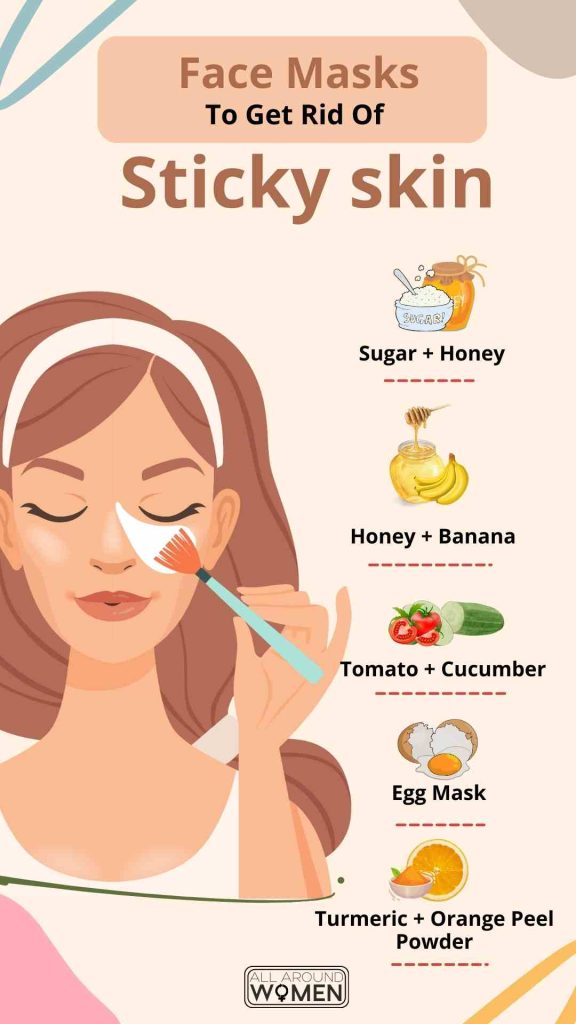 Natural ways to get rid of sticky skin