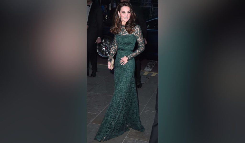 Kate Middleton’s Emerald Green Lace Gown Of 2017