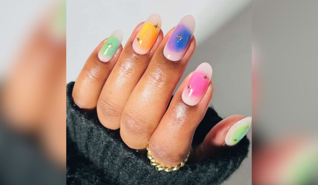 Rainbow Aura Nails