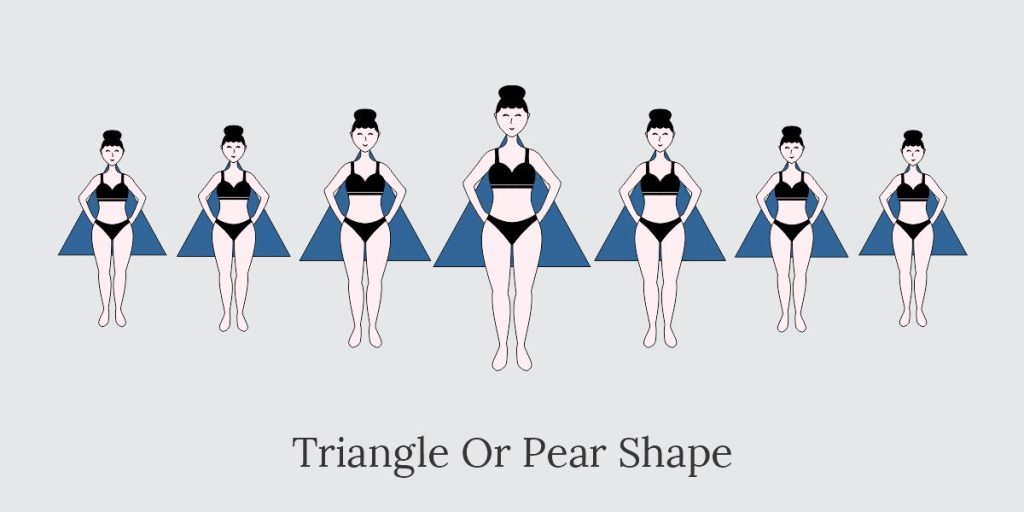 Triangle or pear body shape